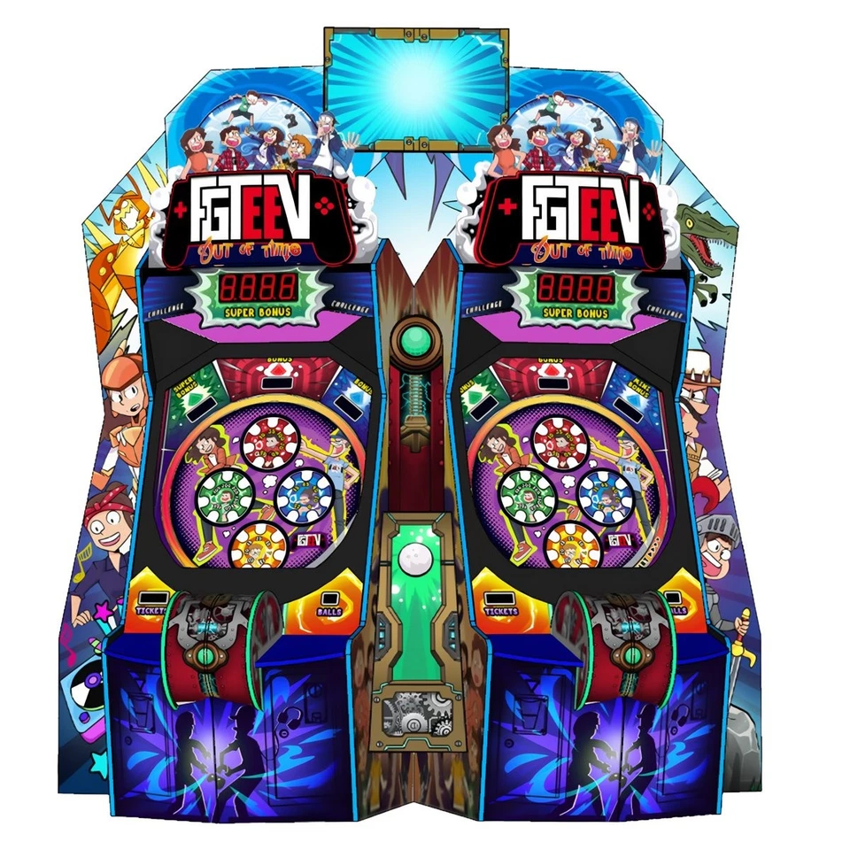 LAI Games FGTeeV Out of Time Ticket Redemption Arcade Game - 2 Player & Marquee - Image 1 of 1