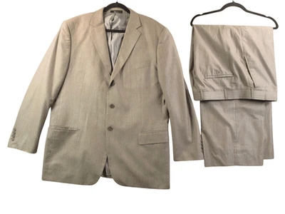 FUBU The Collection Suit Mens 46R Gray Blazer Pants 40x29 Two Piece Set Classic - Image 1 of 4