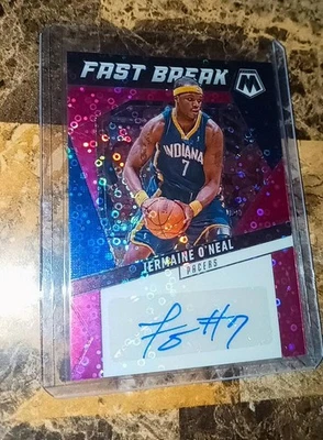 2024-25 Panini Mosaic Jermaine Oneal Pink Disco Autograph /15 #AFB-ONE Grade It - Image 1 of 2