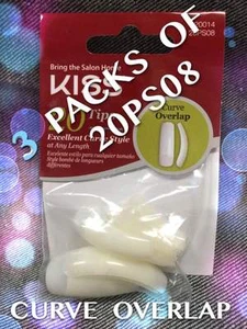 LOTS OF 3 PACKS KISS CURVE OVERLAP 20 TIPS CURVE STYLE AT ANY LENGTH # 20PS08 - Picture 1 of 4