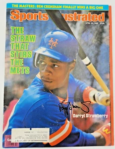 DARRYL STRAWBERRY SIGNED Sports Illustrated 4/23/1984 magazine NY METS 3x WSC - Picture 1 of 11