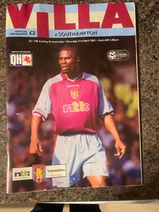 Aston Villa Program Vs Southampton 2001 - Picture 1 of 3