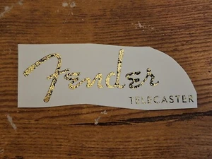 Calcomanía Telecaster Reliquia ORO SÓLIDO Metálico Años 50 Espagueti Logotipo Estilo NUEVO - Imagen 1 de 1