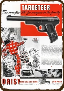 1937 DAISY TARGETEER BB Gun Vintage-Look-Edge ***DECORATIVE REPLICA METAL SIGN** - Picture 1 of 1