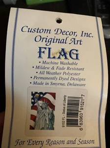 Custom Decor Original Art House Statue Of Liberty 23" x 35" 1990's - Picture 1 of 3