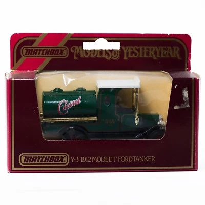 Matchbox Yesteryear 1912 Model T Ford Tanker Truck Castrol Green Y-3-4 1986 - Image 1 of 4