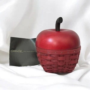 Longaberger 2007 Pequeño Club de Coleccionistas Cesta Manzana Roja con Tapa de Madera - Imagen 1 de 23