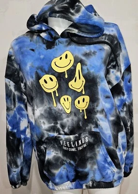 Tie-Dye Hoodie, Rue21 Unisex XL “FEELINGS THEY COME, THEY GO” - Great Condition - Image 1 of 4