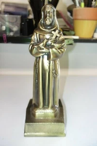 ST. FRANCIS OF ASSISI CAST BRONZE KEEPSAKE URN CREMATION CONTAINER STATUE - Picture 1 of 8