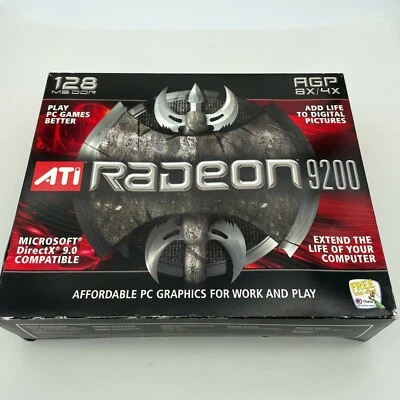 NEW ATI Radeon 9200 128M AGP 8X/4X VGA/VO 100-436010 Video Graphics Card - Image 1 of 4