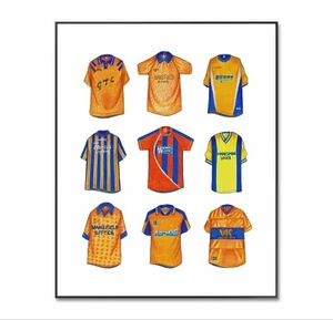 Mansfield Town Football Shirt Poster, Mansfield Football Poster, A4 Print Gift - Picture 1 of 4