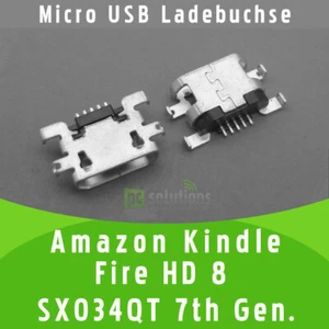 ✅ Amazon Kindle Fire HD 8 SX034QT 7ª Generación Micro USB Conector Hembra de Carga - Imagen 1 de 1
