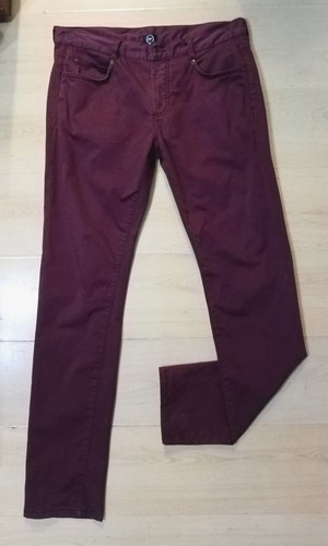 Pantaloni casual Alexander McQueen cotone bordeaux taglia 34 x 34