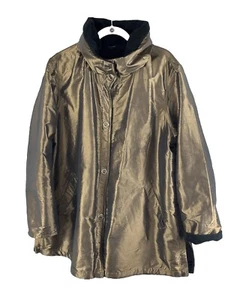 Weather Tamer Long Sleeve Jacket 2XL Bronze/Brown/Black Reversible Hooded READ - Picture 1 of 24
