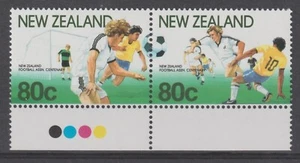 New Zealand 1991 #1022 Centenary of N. Z. Football Assoc. - MNH se-tenant pair - Picture 1 of 3