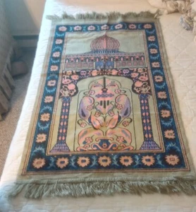 Vintage Muslim/Türkisch? Gebetsteppich/Passepartout/Gobelin - wunderschön!! - Bild 1 von 10