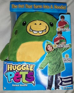 Impresionante Sudadera con Capucha Huggle Mascotas Niños Animal Verde Dinosaurio Gran Regalo Nueva - Imagen 1 de 4
