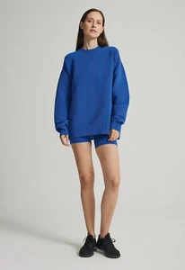 NAGNATA Azure Blue Ribbed Knit Organic Cotton Sonny 2.0 Womens Sweater Size M - Picture 1 of 21