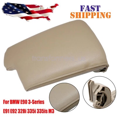 Cubierta de reposabrazos central beige para BMW E90 serie 3 E91 E92 328i 335i 2005-2012 Foto 1 de 4