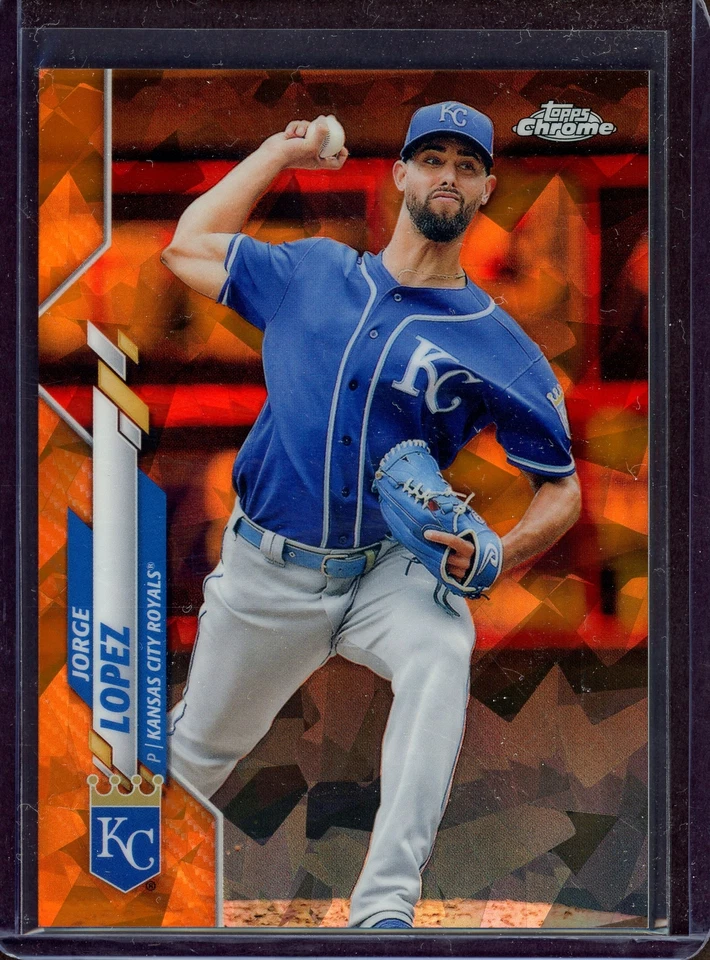JORGE LOPEZ ~ 2020 Topps Chrome Update Sapphire Orange Refractor #U-207 (#6/25) - Image 1 of 1