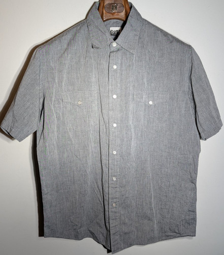 A BATHING APE (BAPE) Camicia sportiva BAPE BATHING APE JAPAN taglia large uomo western perla snap grigia