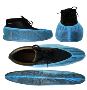 30 Pair Disposable Over Shoe Cover Heavy Duty Polypropylene Elasticated One Size - Picture 1 of 5