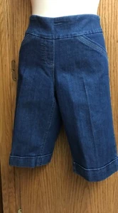 Westbound Petites Tummy Control Bermuda shorts 4P dark blue denim - Picture 1 of 5