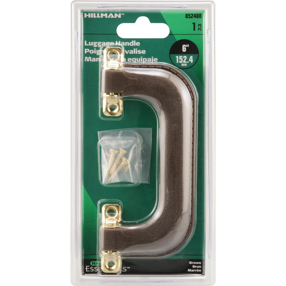 Hillman Hardware Essentials 852408 Luggage Handles 6" Brown