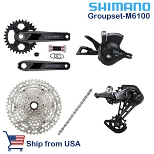 SHIMANO DEORE M6100 MTB 12-Speed Groupset 170mm 32T cassette 51T - Picture 1 of 7