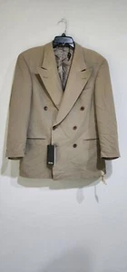 NWT Vintage Hugo Boss Double Breasted Suit Jacket ONLY, Brown, 38R - Picture 1 of 15