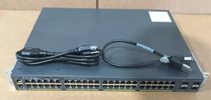 Cisco Catalyst WS-C2960X-48LPS-L Cisco 2960-X 48 GigE PoE 370W w/Stack module - Picture 1 of 4