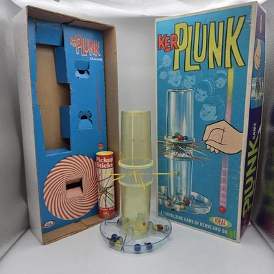 Vtg KERPLUNK Game 1967 Ideal Toys Complete W/ Box Marbles Pickup Sticks - Image 1 of 4