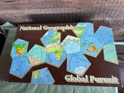 National Geographic GLOBAL PURSUIT Trivia Map 1987 Home School Educational Game - Image 1 of 4