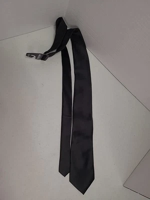 STACY ADAMS Men's Polyester Tie ~ Black Solid  XLong New - Image 1 of 4