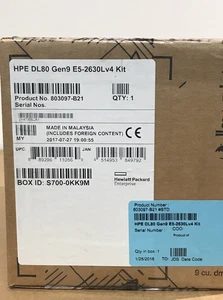 New HPE ProLiant DL80 G9 10 Core 1.8GHz Xeon E5-2630L V4 CPU Kit HP Gen9 Sealed - Picture 1 of 4