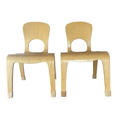 Set of 2 Community Playthings Childs Wooden Woodcrest Chairs J712-2 - Image 1 of 4