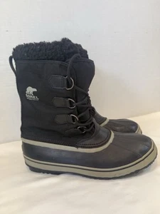 Botas de nieve de invierno Sorel para hombre talla 12-1964 Pac negras de nailon de piel sintética NM1440-011 - Imagen 1 de 11