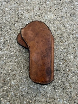 BIANCHI #50 Holster .45 Auto “Chapman HI-Ride” Brown Leather Duty - Image 1 of 4