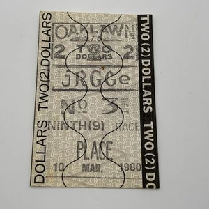 Vintage OAKLAWN Horse Race Ticket Stub PLACE 3/10/1980 - March 10, 1980 - Picture 1 of 6