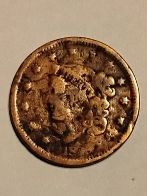 CORONET LARGE CENT 1836 F-VF - Image 1 of 2