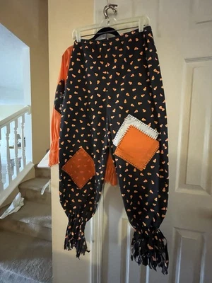 Adult/junior Handmade 2 Piece Scare Crow Halloween Costume With Hood. - Image 1 of 4