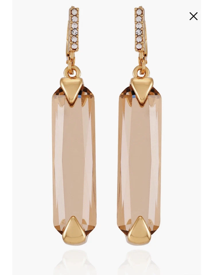 Pendientes colgantes Vince Camuto piedra súper reflectante/oro/vidrio  Foto 1 de 4