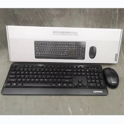 Original Lenovo 2.4G Wireless Keyboard & Mouse Combo Set KN102 For Window MacOS - Image 1 of 4