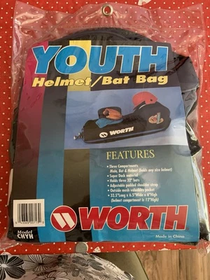Worth Youth Baseball Helmet Bat Bag Copperhead NEW - Изображение 1 из 4