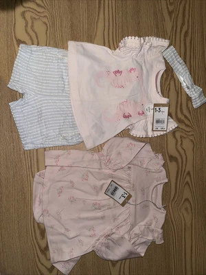 Комплект одежды для девочек 0-3 месяцев новый - Изображение 1 из 4
