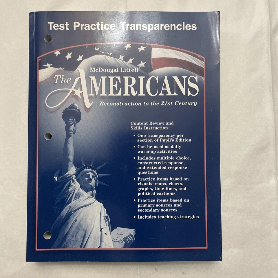 THE AMERICANS RECONSTRUCTION TO THE 21ST CENTURY TEST By Mcdougal Littel - Image 1 of 1