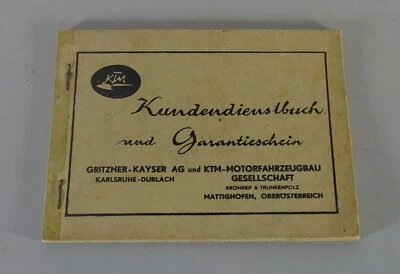 Serviceheft / Scheckheft blanko ohne Einträge KTM Roller de Luxe Spezial  - Bild 1 von 2