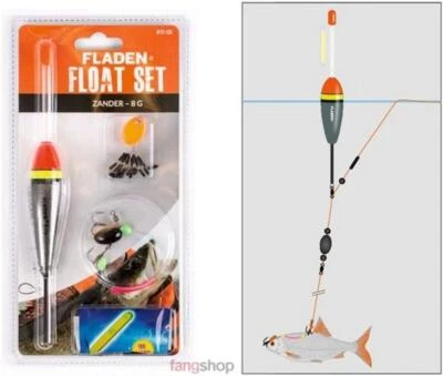 KnicklichtPosen-System Fluorcarbon-Vorfach+Drilling+Stopper+Gummipe Dead Bait - Bild 1 von 2