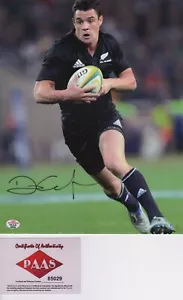 DAN CARTER LEGENDARY ALL BLACKS STAR SIGNED ACTION PHOTO PAAS - Bild 1 von 1