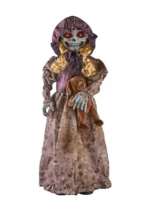 Muñeca LED animada embrujada Home Depot Accents Halloween 3 pies cabeza giratoria 2024 - Imagen 1 de 2